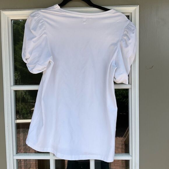 Tyler Boe Kari Puff Sleeve, White, Size Medium, MSRP $108 - Picture 3 of 15